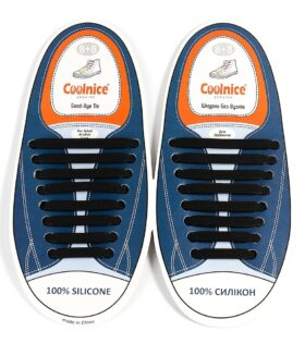 Силиконовые шнурки Coolnice чёрные