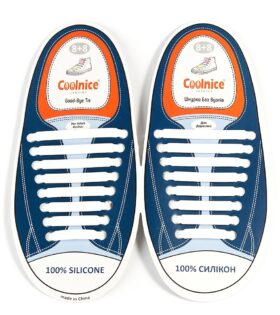 Силиконовые шнурки Coolnice белые