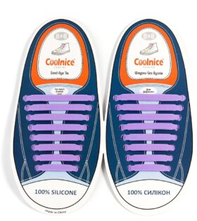 Силиконовые шнурки Coolnice фиолетовые