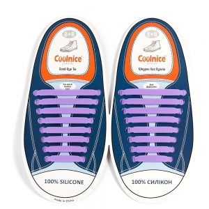 Силиконовые шнурки Coolnice фиолетовые