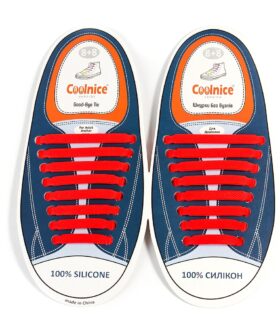 Силиконовые шнурки Coolnice красные