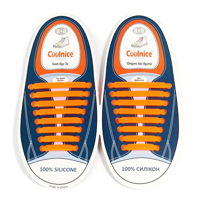 Силиконовые шнурки Coolnice оранжевые