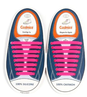 Силиконовые шнурки Coolnice розовые