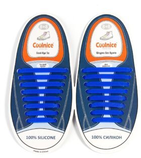 Силиконовые шнурки Coolnice синие