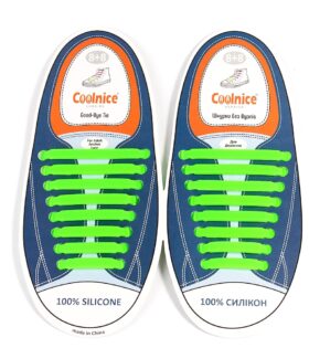 Силиконовые шнурки Coolnice зелёные