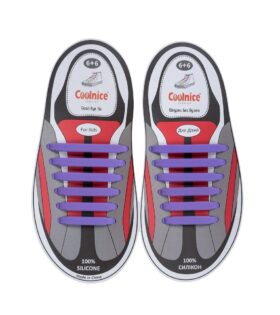 Силиконовые шнурки Coolnice детские 6+6 фиолетовые