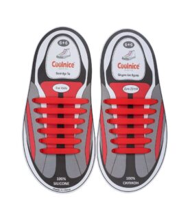 Силиконовые шнурки Coolnice детские 6+6 красные
