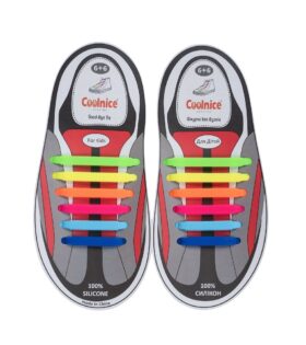 Силиконовые шнурки Coolnice детские 6+6 радуга
