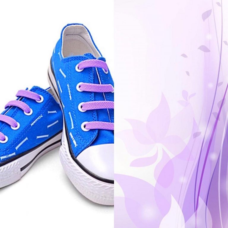 фиолетовые шнурки на кедах для web