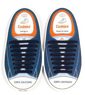Силиконовые шнурки Coolnice тёмно-синие