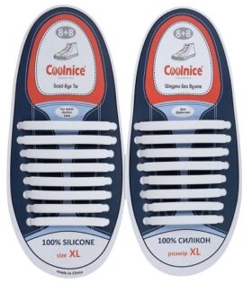 Силиконовые шнурки Coolnice 8+8XL